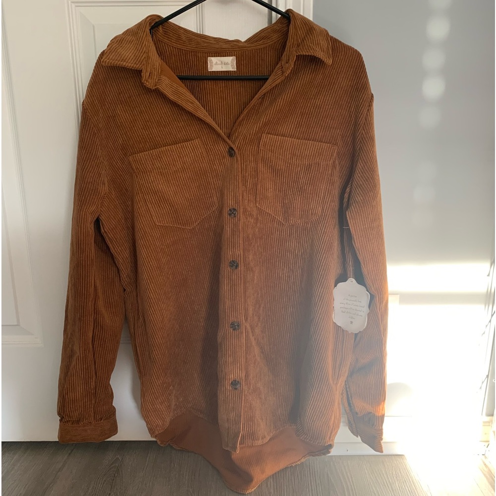 Oversized Button Top